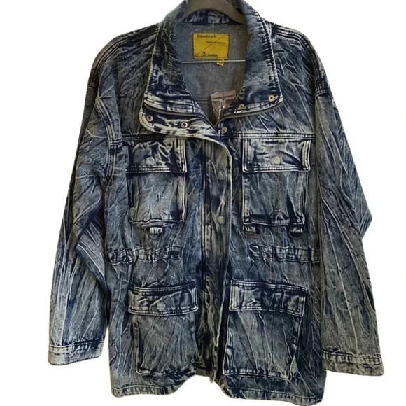 Signature8 Jackets & Blazers - Signature 8 Acid Wash Oversize Jean Jacket Size Medium/Large